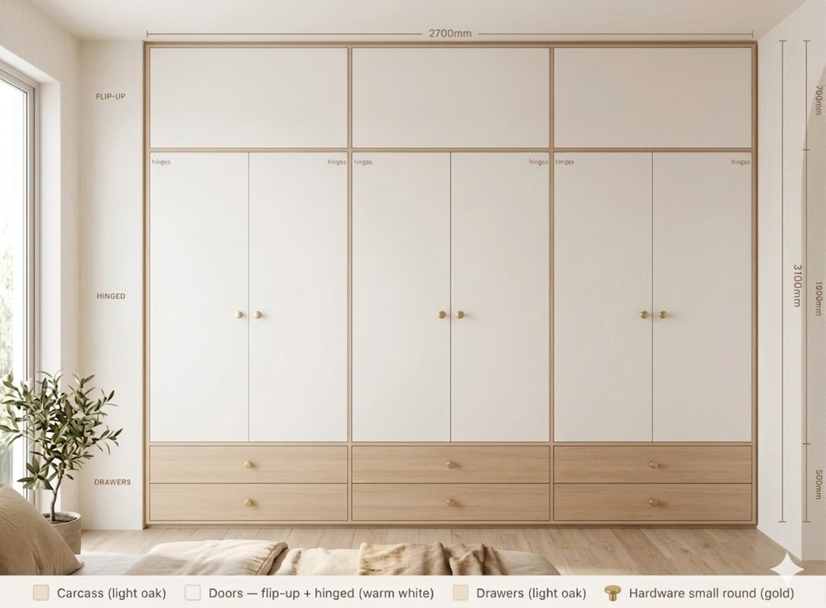 Option 1 — Gold knobs
